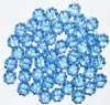 50 9mm Transparent Light Sapphire Glass Daisy Beads